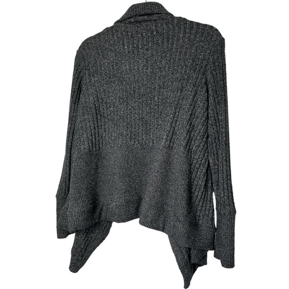 Athleta Womens Gray Tiburon Ribbed Knit Draped Cardigan size XS - Picture 4 of 9